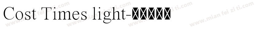 Cost Times light字体转换